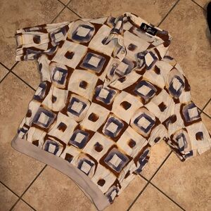 Alan Stuart vintage Geometric Patterned Shirt